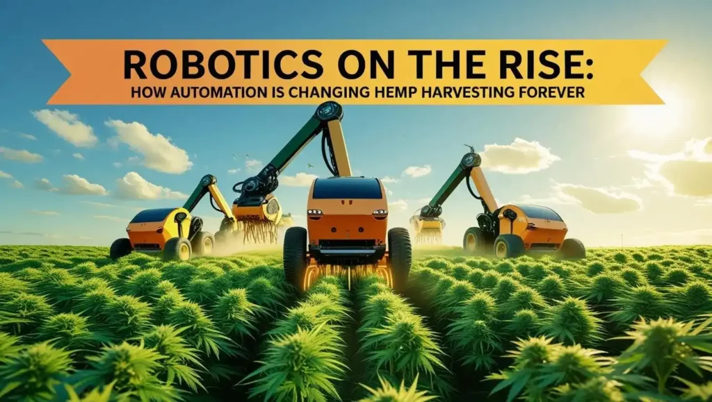 Hemp harvesting robots